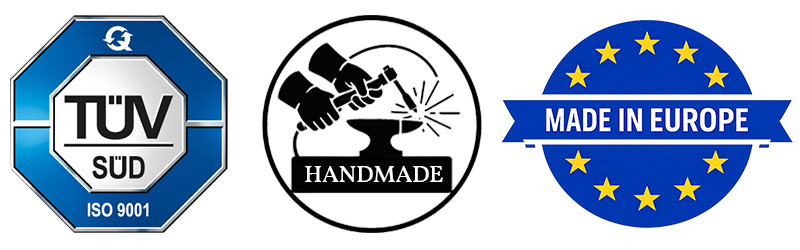 ISO 9001 certified metal garden structures handmade in Europe